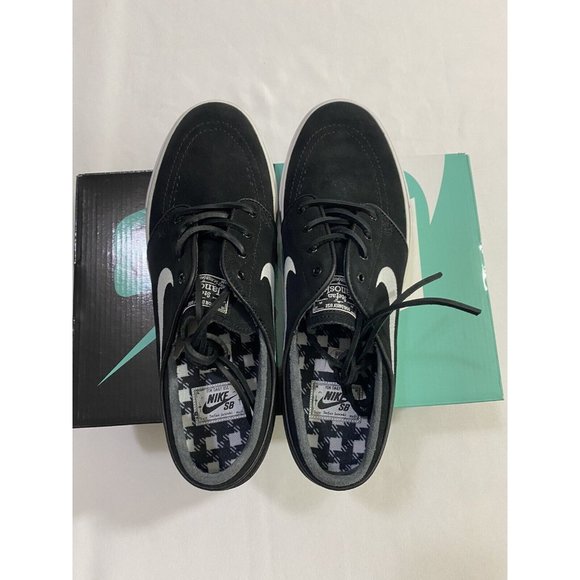 New Mens Size 9 Black White Nike SB Zoom Stefan Janoski OG Skate Shoes
